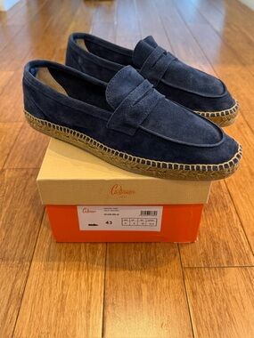 Castaner Navy Suede Penny Espadrille Loafers. Men’s never worn.